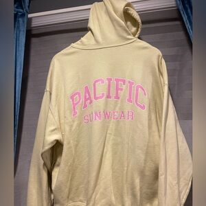 Yellow PacSun Zip up Hoodie- like new